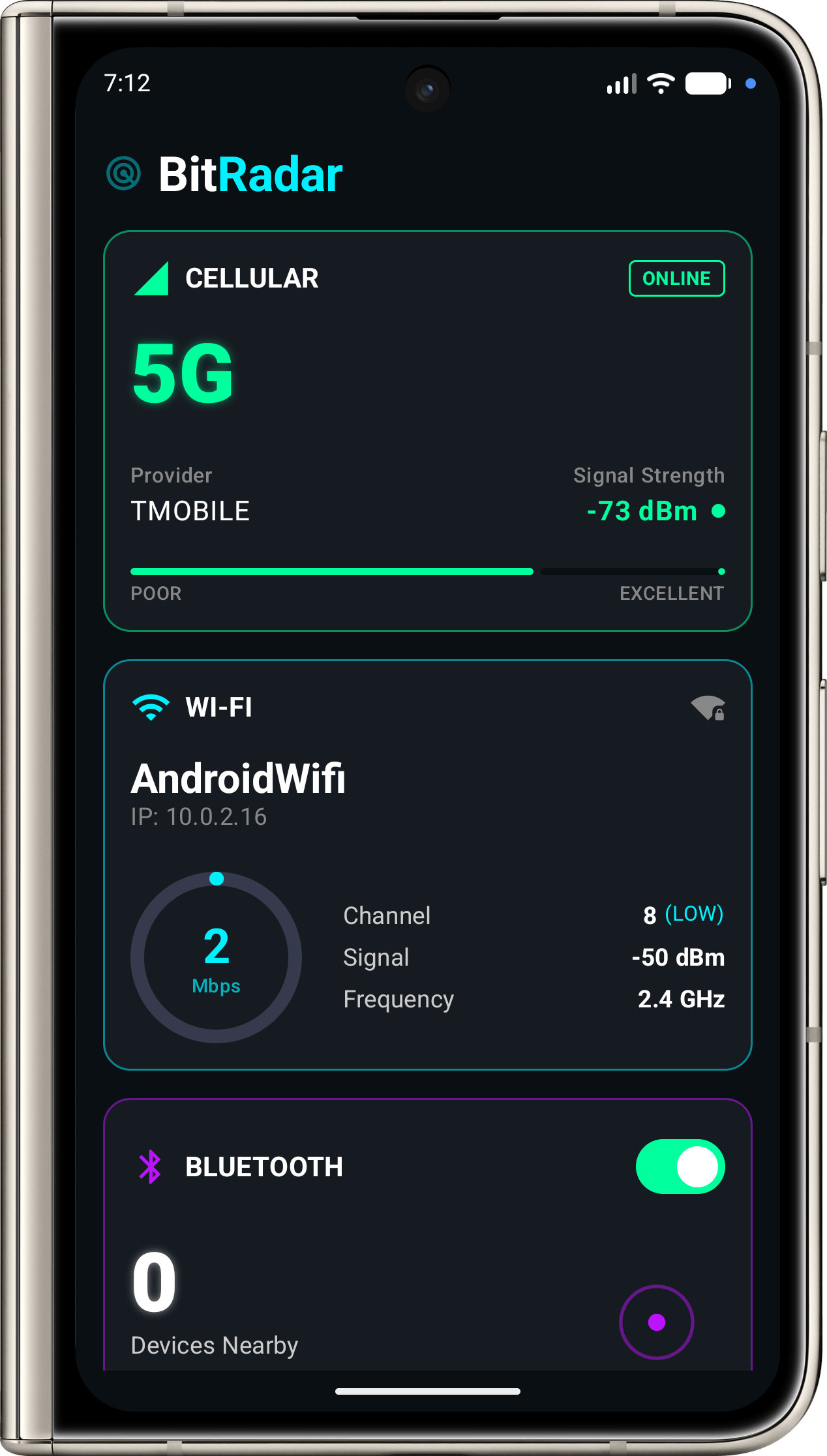 BitRadar Mobile Dashboard